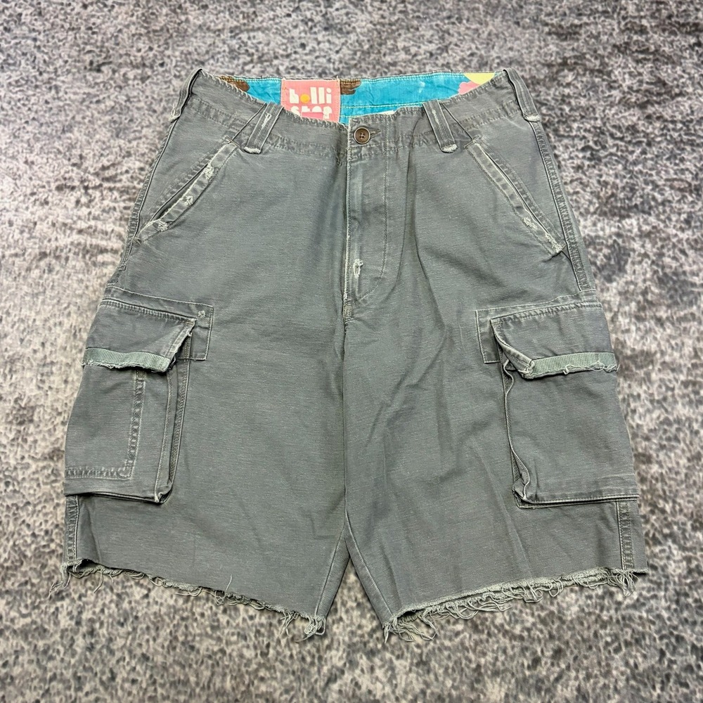 Vintage Hollister Cargo Shorts Mens 30 Gray Baggy Surf Skater Y2K‎